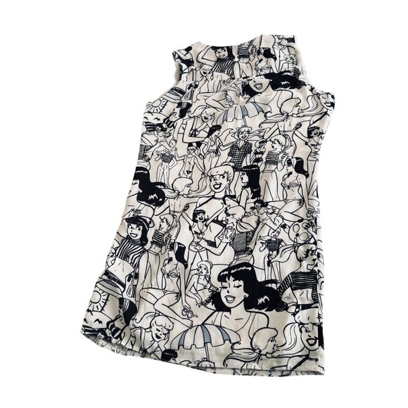 Betty & Veronica Comic Print Sleeveless Dress Size M Cotton Blend Womens Apparel - Picture 4 of 12
